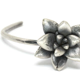 large single floral succulent cuff bracelet
