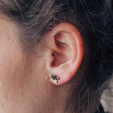 floral succulent earrings :  studs