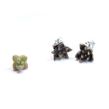 floral succulent earrings :  studs