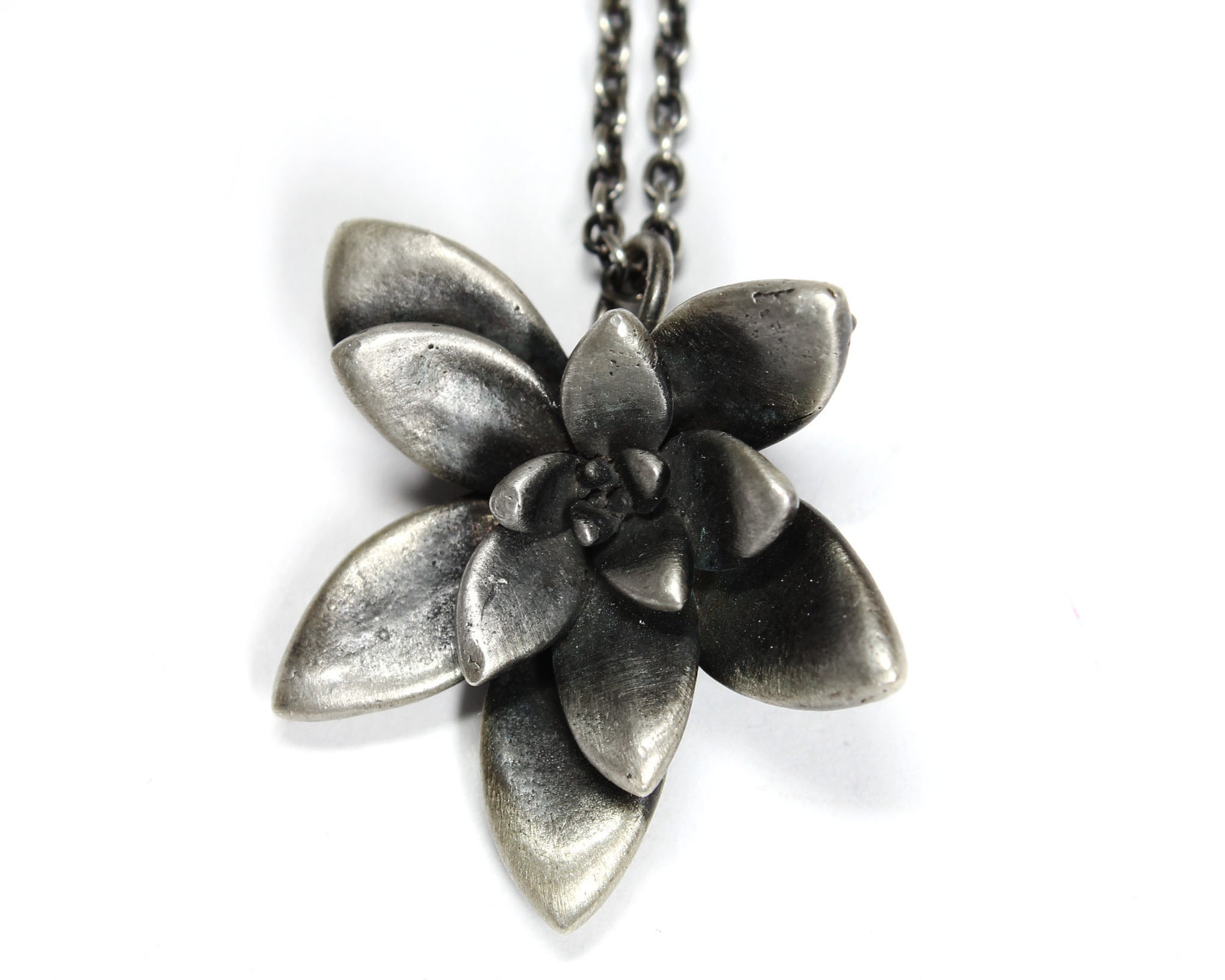 floral succulent necklace :  large