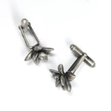 floral succulent cufflinks