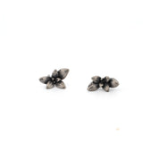 floral succulent earrings :  studs
