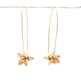 floral succulent earrings : drop