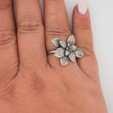 large floral succulent ring