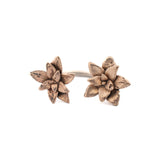 double floral succulent adjustable ring