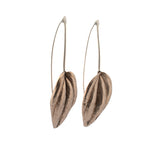 peperomia earrings: wishbone