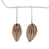 peperomia earrings: wishbone