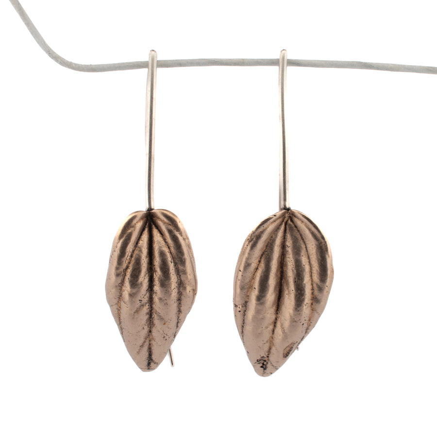 wishbone leaf peperomia earrings