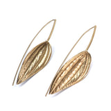 peperomia earrings: wishbone