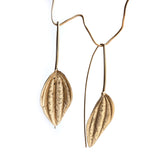 peperomia earrings: wishbone