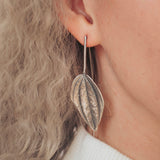 peperomia earrings: wishbone