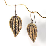 small leaf peperomia earrings: dangle