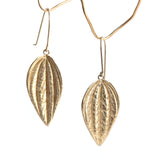 small leaf peperomia earrings: dangle
