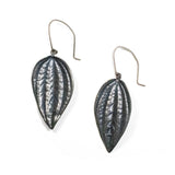 small leaf peperomia earrings: dangle
