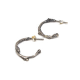 twig earrings: hoop