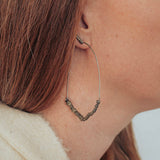 twig earrings : loop hoop