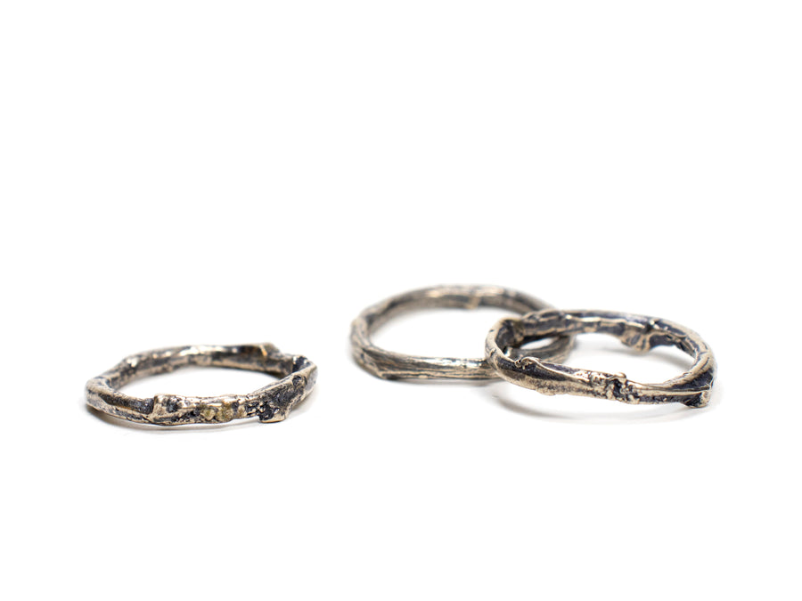 willow rings: set of three