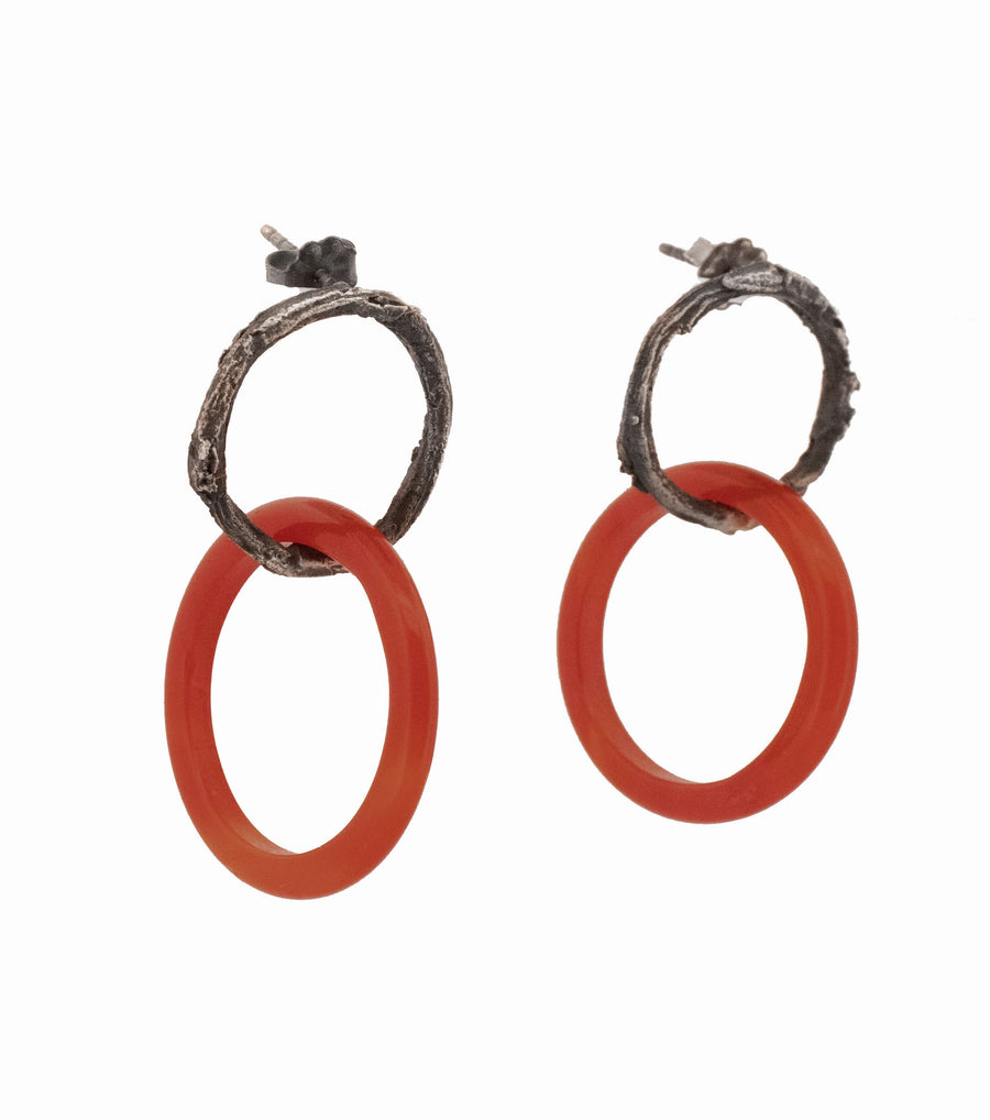 double willow ring and stone earrings