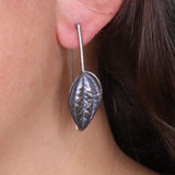 peperomia earrings: wishbone