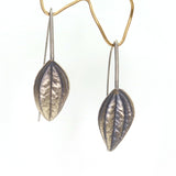 peperomia earrings: wishbone