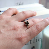 small floral succulent ring