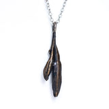 bronze day lily bud long necklace