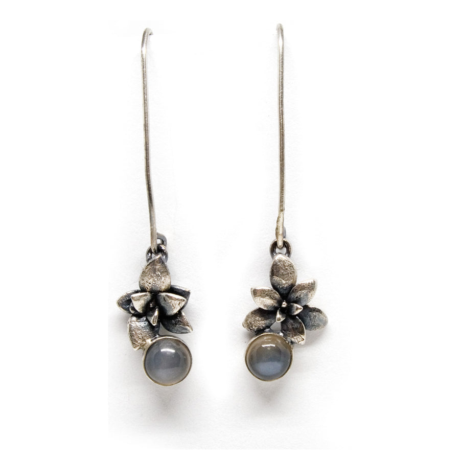 floral succulent stone earrings : drop
