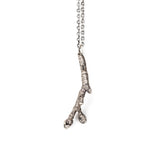 silver maple terminal bud spring twig necklace