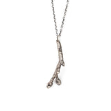 silver maple terminal bud spring twig necklace