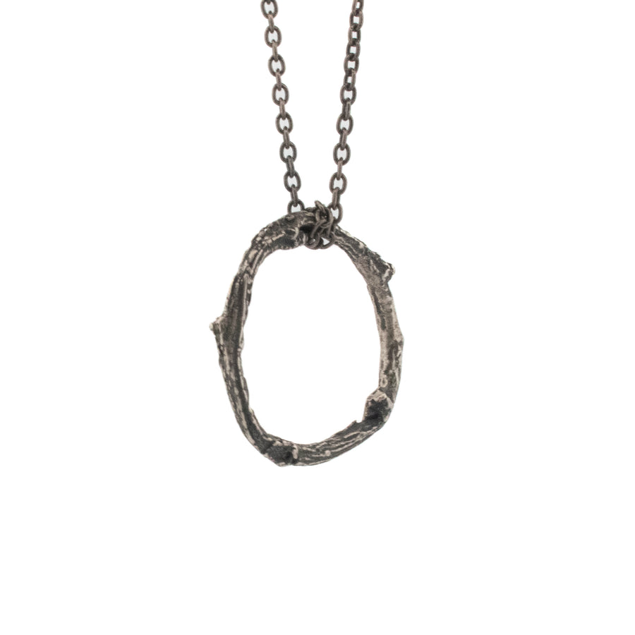 sterling silver willow ring necklace