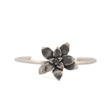 sterling silver floral succulent bracelet