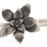 sterling silver floral succulent bracelet