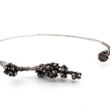 sterling silver maple buds open collar necklace