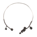 sterling silver maple buds open collar necklace