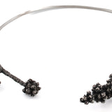 sterling silver maple buds open collar necklace