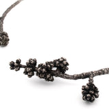 sterling silver maple buds open collar necklace