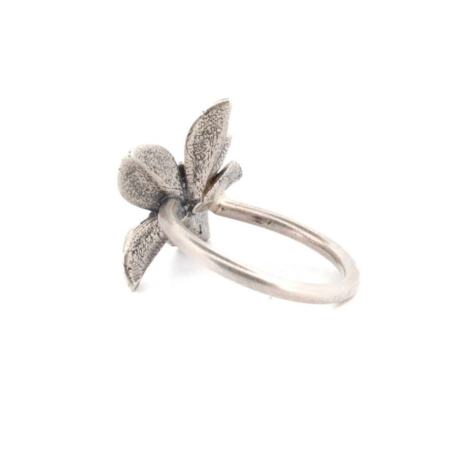 sterling silver floral succulent ring 6