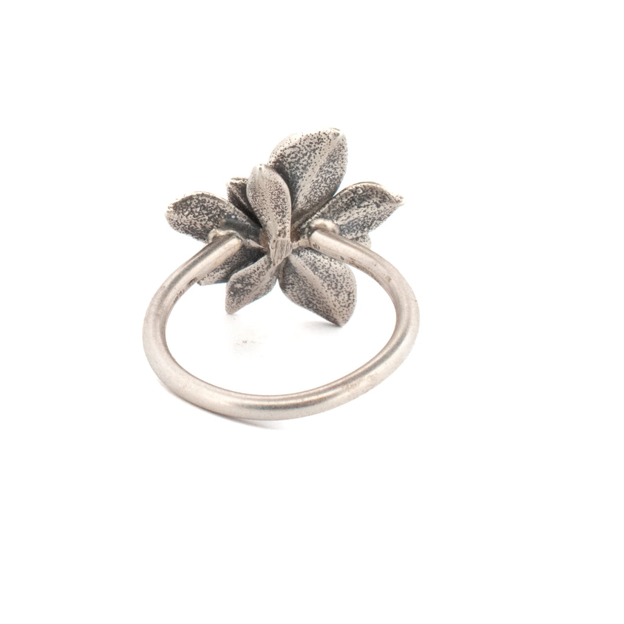 sterling silver floral succulent ring 5