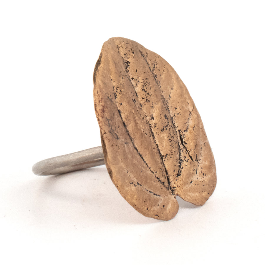 bronze peperomia shield ring