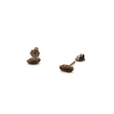 bronze watch chain succulent stud earrings