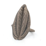 sterling silver peperomia shield ring 4