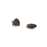 sterling silver bark earring studs