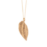 gold vermeil peperomia leaf necklace 2