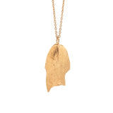 gold vermeil single leaf holiday cactus necklace