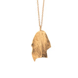 gold vermeil single leaf holiday cactus necklace