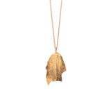 gold vermeil single leaf holiday cactus necklace