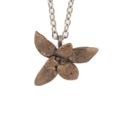 bronze floral succulent necklace 2