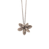 sterling silver floral succulent necklace 1