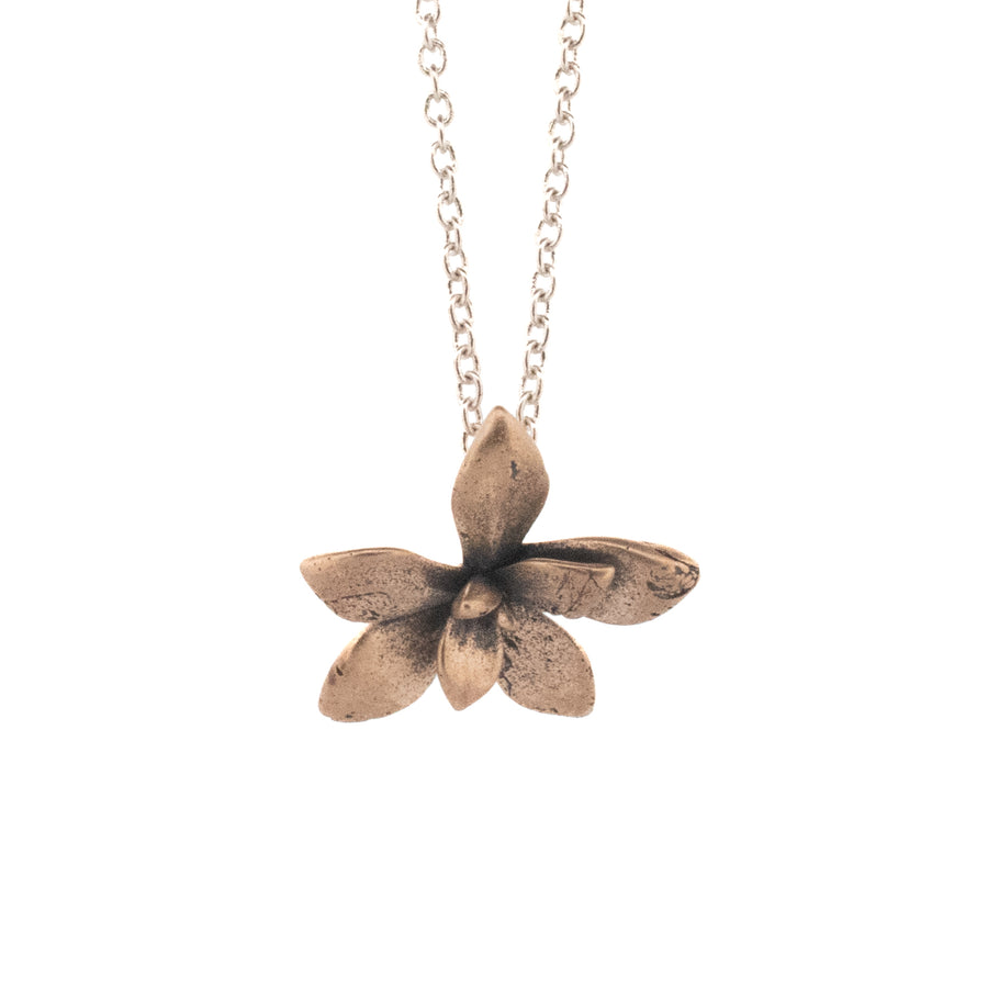 bronze floral succulent necklace 2