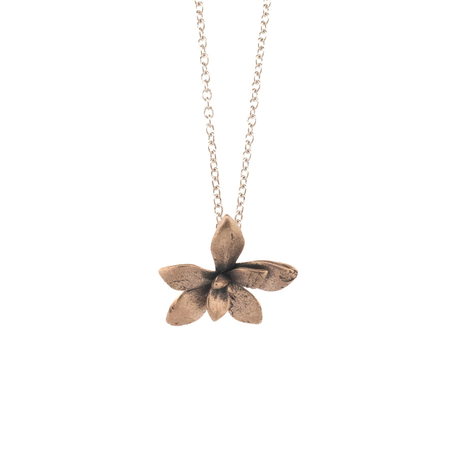 bronze floral succulent necklace 2